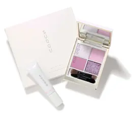 SUQQU 2025 ホリデーコレクション　クリスマスコフレ　限定コフレ　SUQQU メイクアップ キット 舜華 ￥￥9900（2025年11月1日数量限定発売） セット内容：シグニチャー カラー アイズ 149 舜華 -SHUNKA、デューイー リクイド ブラッシュ 103 鈴音 -SUZUNE（ともに限定色）
