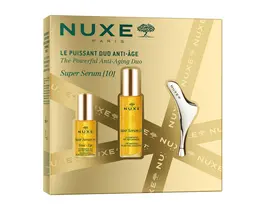 クリスマスコフレ 2025　NUXE　ニュクス　スーパー セラム スキンケア キット ￥14300（2025年11月12日数量限定発売） セット内容：スーパー セラム 15mL、スーパー セラム アイ コンセントレイト 30mL、マッサージツール ＊2025年10月29日より店頭予約開始