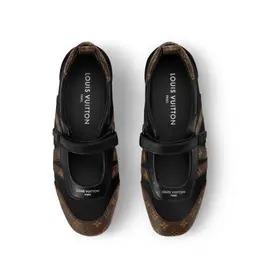 新作ウィメンズシューズ｢LV スニーカリーナ メリージェーン｣ブラック　アッパー