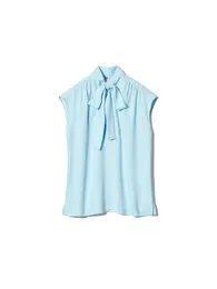 UNIQLO F.RISSO　ユニクロエフ・リッソ　ボウタイブラウスノースリーブ￥2990