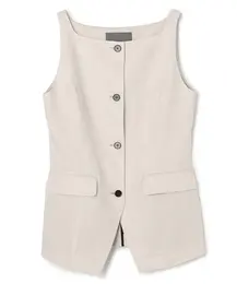 アンクレイヴ　テンセルライトリネン ジレブラウス　￥28600