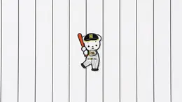 阪神タイガースのユニフォームを着たファミちゃんの刺しゅうワッペン