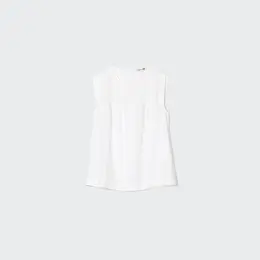 コットンシアーブラウスノースリーブ￥2990