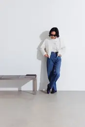 「２３区」の“涼映えデニム”　ワイドパンツ　ジャケットコーデ